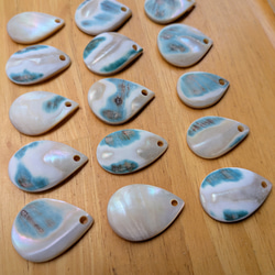 夜光貝磨きアクセサリー作りキット ✳【 しずく 】 6枚目の画像