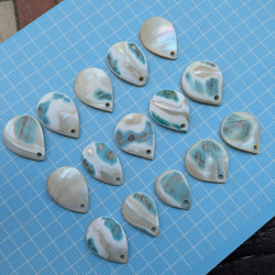 夜光貝磨きアクセサリー作りキット ✳【 しずく 】 10枚目の画像