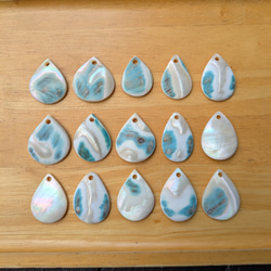 夜光貝磨きアクセサリー作りキット ✳【 しずく 】 11枚目の画像