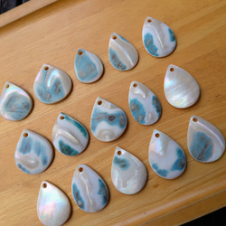 夜光貝磨きアクセサリー作りキット ✳【 しずく 】 4枚目の画像