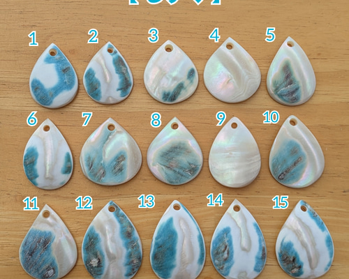 夜光貝磨きアクセサリー作りキット ✳【 しずく 】 キット 夜光貝