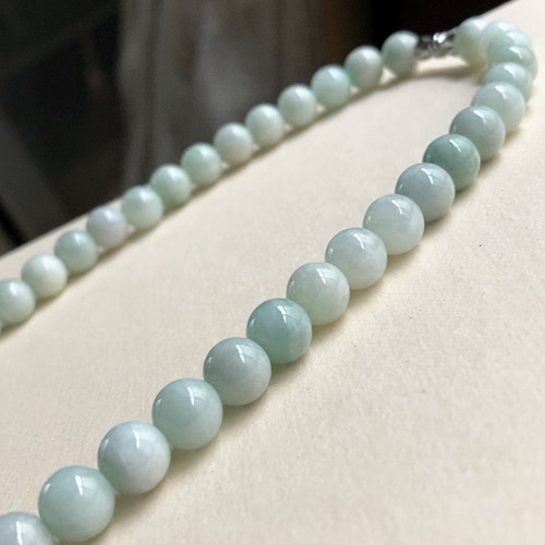 美品•高品質No:1599ミャンマー本翡翠ネックレス天然石 本翡翠 ミャンマー産 ジェダイド 天然物 高品質美品 レア物