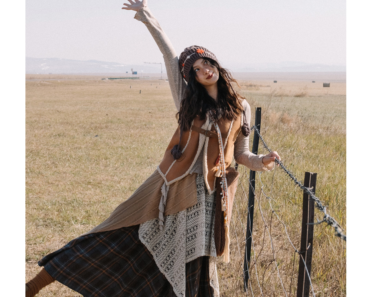 秋冬、半身スカートで、不規則ハイウエスト、ロングスカート、レディース