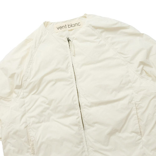 ファイバーダウン カラーレスジャケット&スカーフ vent blanc