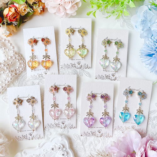 お花畑のうさぎちゃん いちご ピアス/イヤリング ピアス お花畑のうさぎちゃん いちご ピアス/イヤリング ピアス
