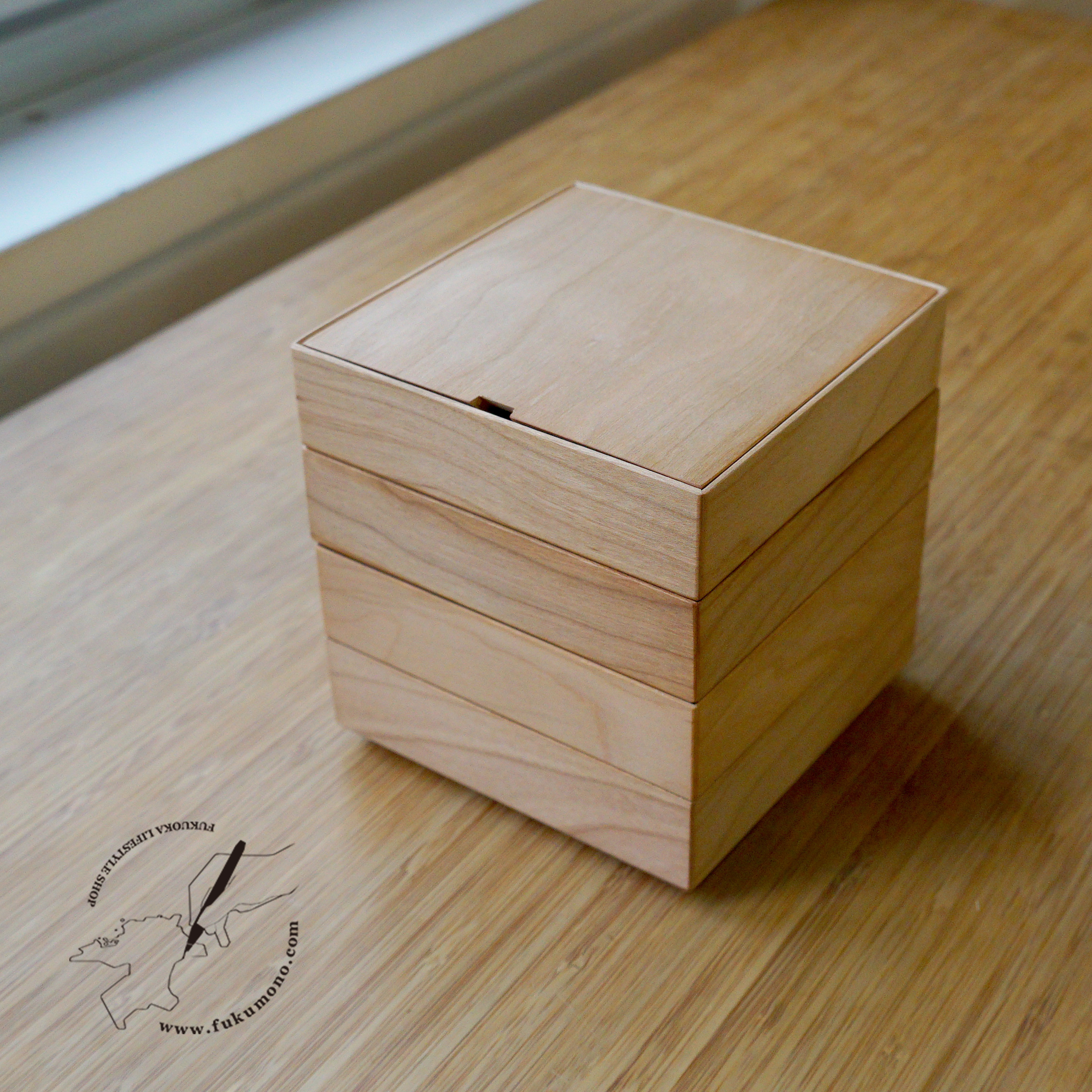 スクエアボックス4セット　ブラックチェリー