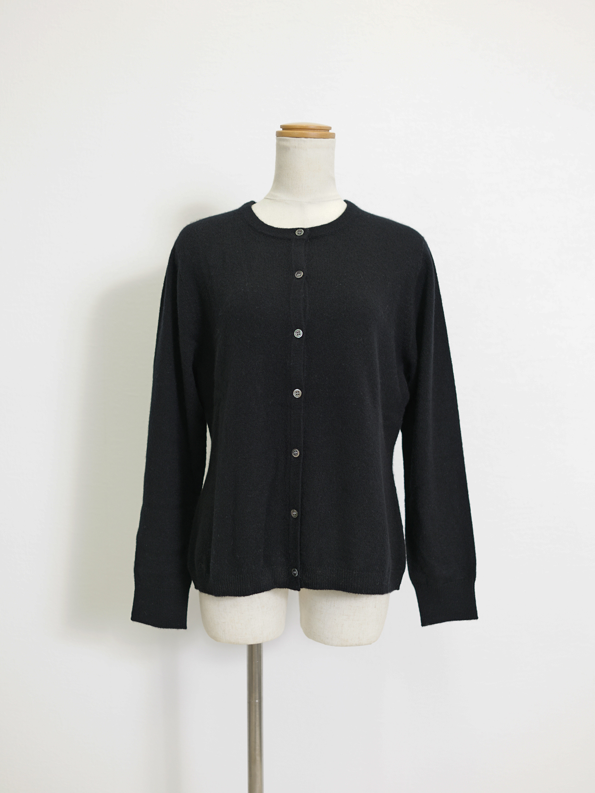 カシミヤ100% クルーネック ホールガーメント ニット カーディガン