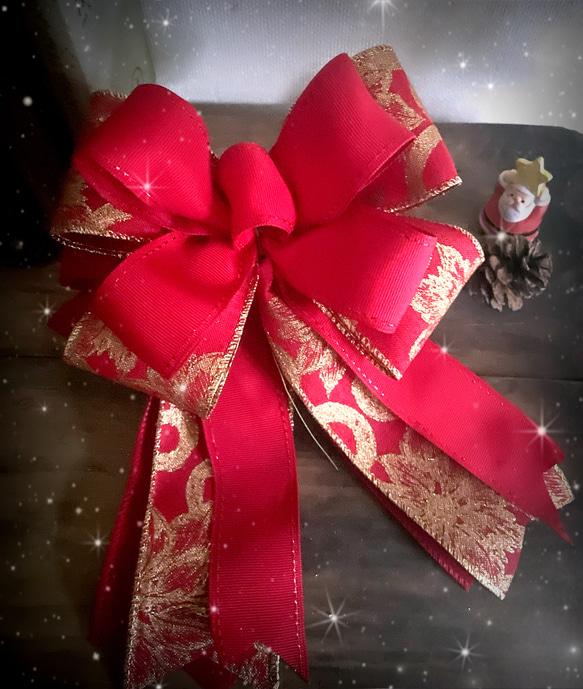 残1 クリスマス クリスマスリボン ツリートップリボン ツリートップ