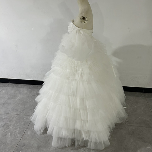 3waysもこもこウエディングドレス バックリボン ボリュームドレス