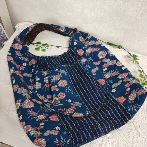 和洋折衷 名古屋帯リメイク 2wayショルダーバッグ ハンドバッグ