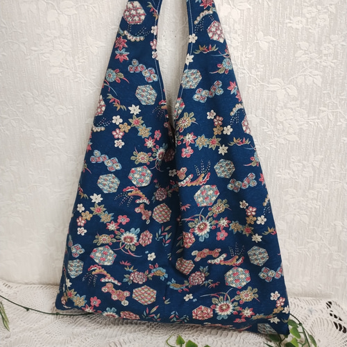 着物リメイク】25cmファスナー/ミニショルダーバッグ/⑥橙小花