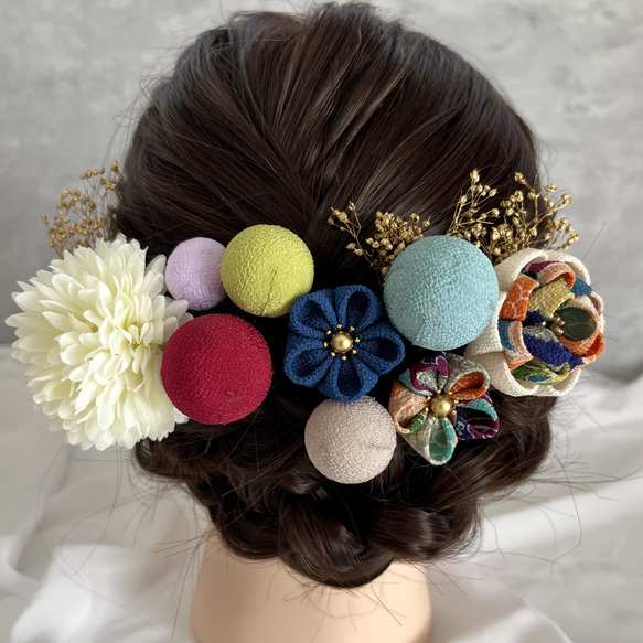 七五三　5歳　レトロお着物セット　髪飾り付き 七五三 5歳 レトロお着物セット 髪飾り付き 七五三 髪飾り