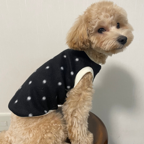 犬服ハンドメイド♡刺繍フリース*デニムリボン刺繍