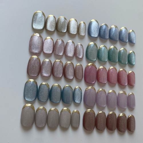 ネイルチップ オーダー キルティング 韓国 ミラー ニュアンス マグネット 白 ネイルチップ オーダー キルティング 韓国 ミラー ニュアンス