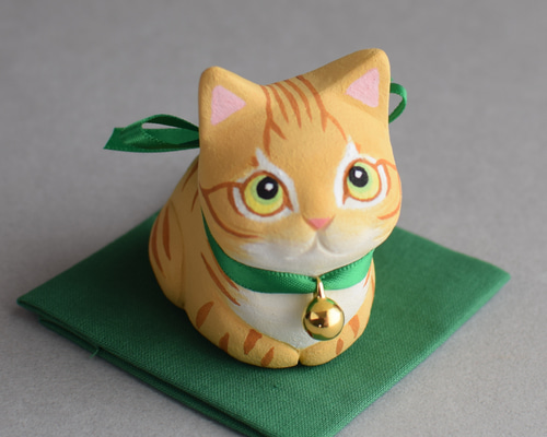 香箱座り猫(茶トラ)【受注制作】 その他置物 城南窯 通販 18414519