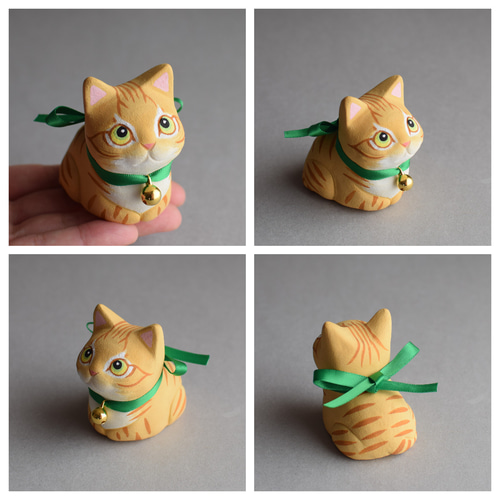 香箱座り猫(茶トラ)【受注制作】 その他置物 城南窯 通販 18414519