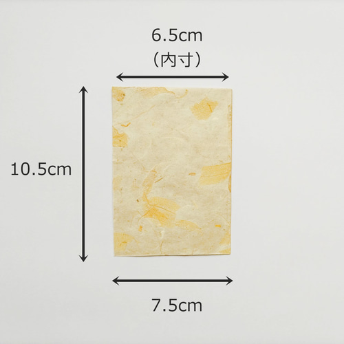 ナチュラルペーパーとクラフト紙の平袋 ミニラッピング袋 6枚セット