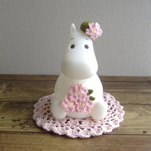 しろくま貯金箱桜のネックレス③ 春 その他置物 たごちゃん 通販