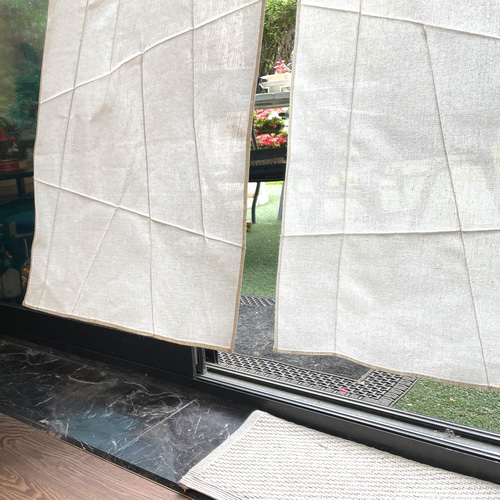 麻布のれん 麻蚊帳のれん（赤）90㎝×120㎝ - 麻布おかい オンラインショップ