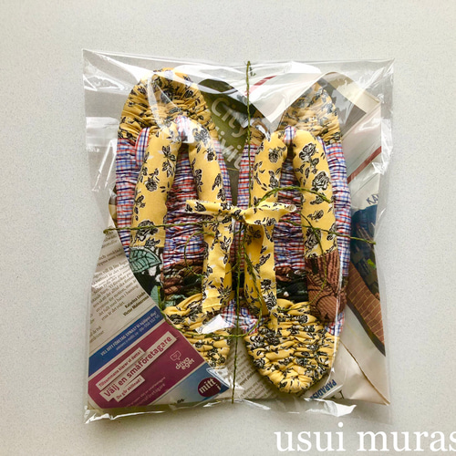 布ぞうり indoor cloth sandals（全長:23.5cm, 幅:最大9cm) PN