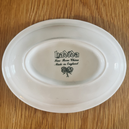 英国の古い石鹸置き 陶器 古道具 レトロ ソープディッシュ【石鹸置き