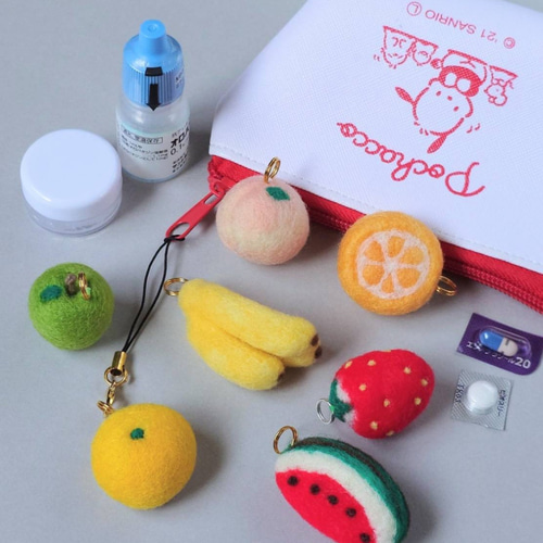 ミニマム果物】ころんと小さなバナナ＊羊毛フェルトのプチかわ
