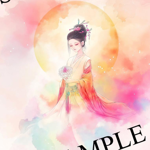 A4ポスター ククリヒメと菊 菊理媛 グラフィックアート その他アート