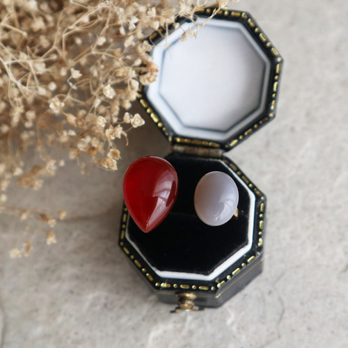 No.48 天然石レッドバンデットアゲートオニキスチェーンチャーム No.48 天然石レッドバンデットアゲートオニキスチェーンチャーム No.48