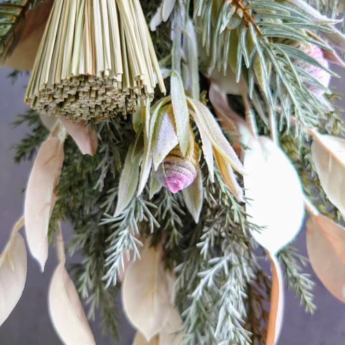 しめ縄スワッグ　専用 プリティ マーメイド 玄関 花 ドライフラワー リース スワッグ しめ