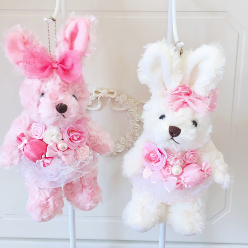 クレメンス社 ピンク うさぎ ぬいぐるみ テディベア 完売品