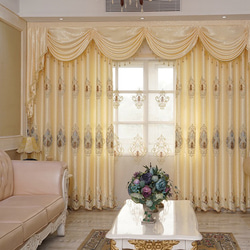 2枚組 レースカーテン 刺繍 サロン 店 ルーム カーテン おしゃれ