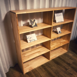 木製本棚(送料のみです) 大容量☆本棚 〖 W1400 D300 H1200 〗サイズオーダー可☆棚板の増減も