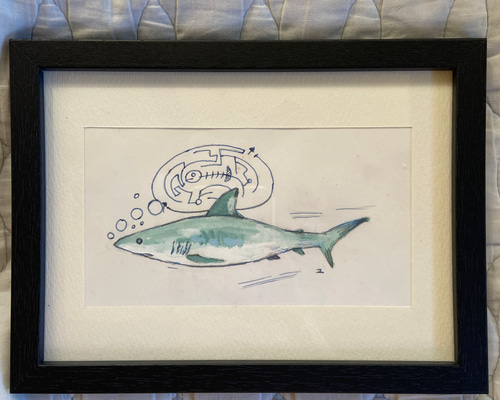 サメめいろ 絵画 クボタユキ 通販 18416105｜Creema(クリーマ)