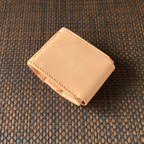 Ⅲ 生成 巾8cm】 カードとコインの財布Ⅲ CC-12-8 コインケース ヌメ革