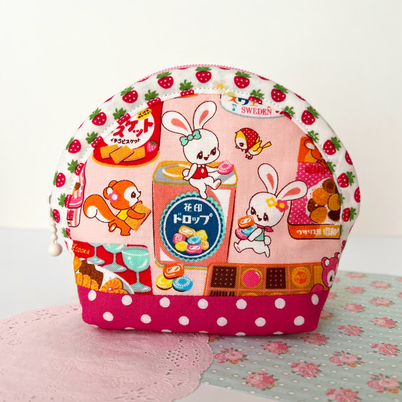 ふっくらポーチ☆はいから横丁☆コスメポーチ☆化粧ポーチ☆シェル  