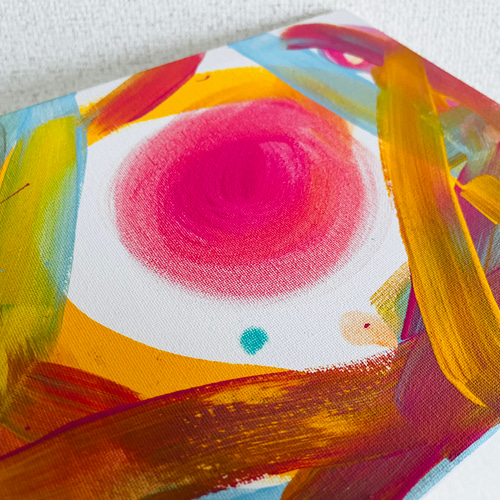 アクリル抽象画 多色使い アクリル抽象画 多色使い