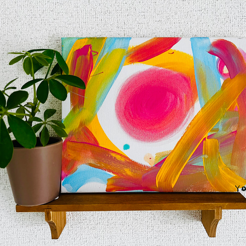 抽象画 アクリル カラフル 元気 インテリアボード インテリア雑貨
