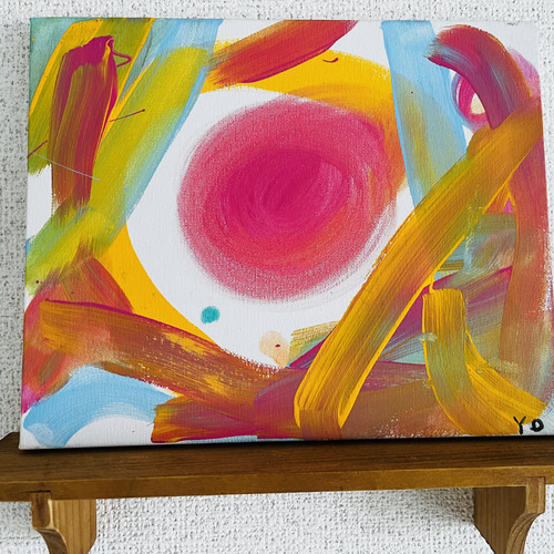 抽象画 アクリル カラフル 元気 インテリアボード インテリア雑貨