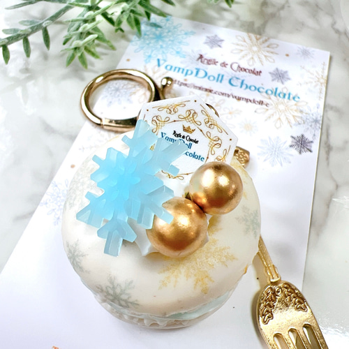 雪の結晶マカロンのバッグチャーム❄‪✨ バッグチャーム VampDoll‬