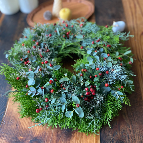 クリスマスが待ち遠しい♡フレッシュリース クリスマスが待ち遠しい♡フレッシュリース 30cm - メルカリ