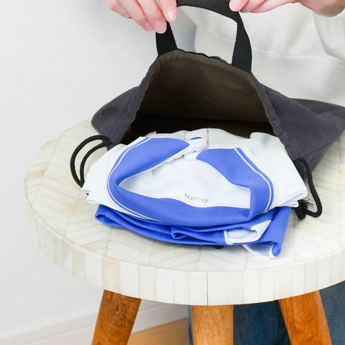 入園入学セット 4点 名入れ ヌビ コットンリネン ハート ダークグレー