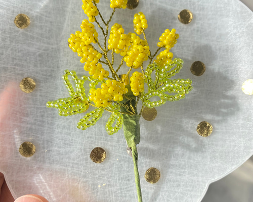 リクエスト品　ハンドメイド　入園入学　4点セット　ミモザ　フラワーちょうちょ 50b56088109caef827f638d7063b74