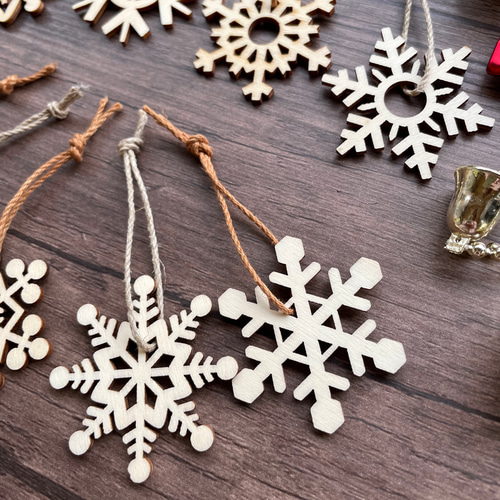 木製 オーナメント10個セット/北欧/ナチュラル/木／クリスマス