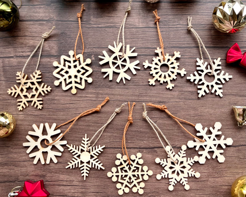 木製 オーナメント10個セット/北欧/ナチュラル/木／クリスマス