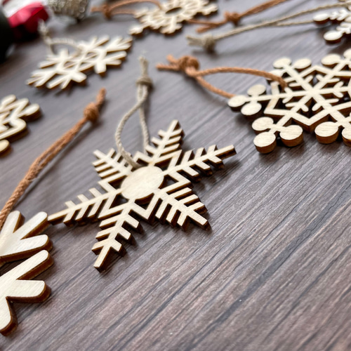 木製 オーナメント10個セット/北欧/ナチュラル/木／クリスマス