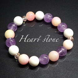 極上 大粒 ガーネットと様々な宝石多色天然石ブレスレット/ ルビー