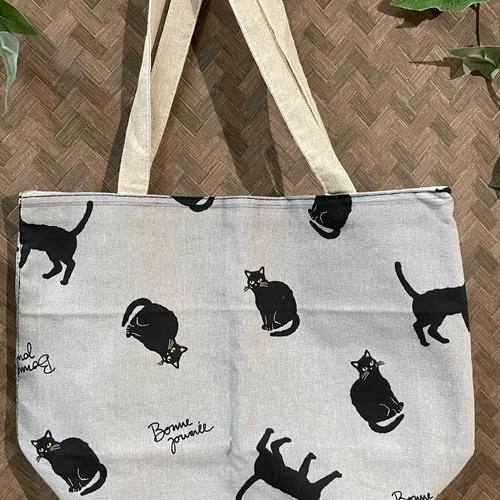 黒猫柄トートバッグ トートバッグ Only-わん🐾 通販 18416981