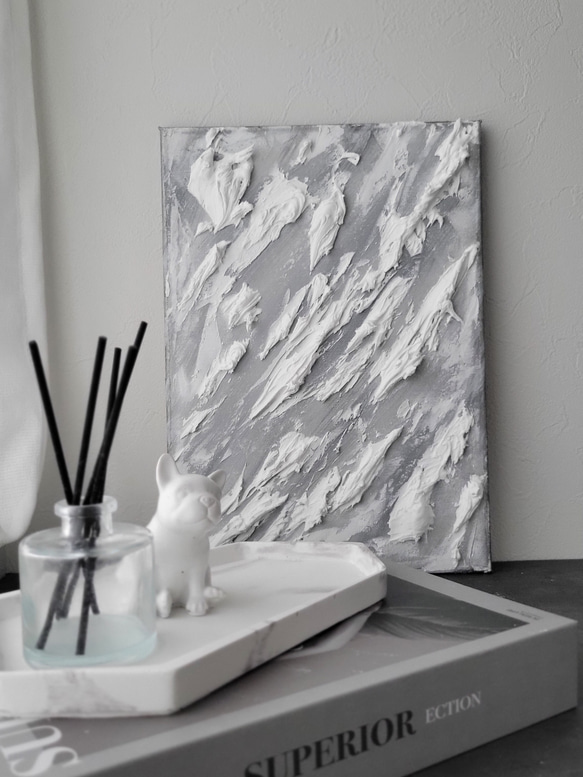 F4◇ニュアンス グレー モダン パネルアート テクスチャーアート