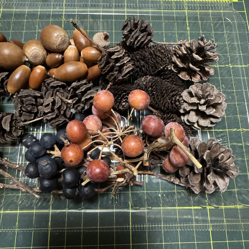 自然素材 リース材料 松ぼっくり 木の実 セット クリスマス花材 その他