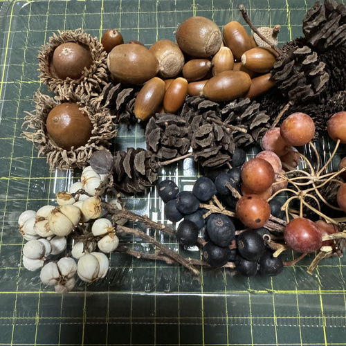 自然素材 リース材料 松ぼっくり 木の実 セット クリスマス花材 その他